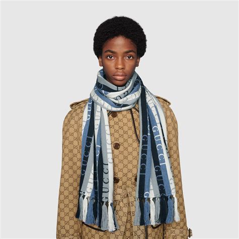 gucci striped scarf|gucci women scarf.